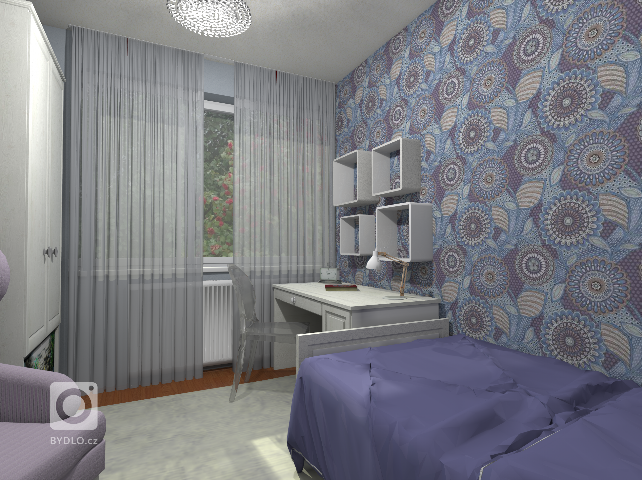Vizualizace dívčí pokoj