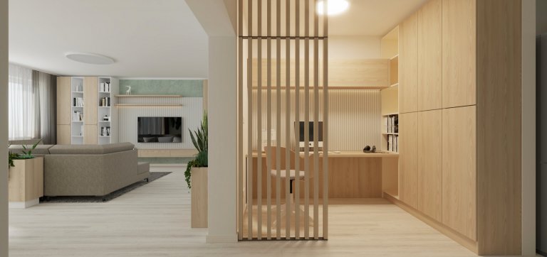 Interiérový design řadového domu v Praze - Proseku
