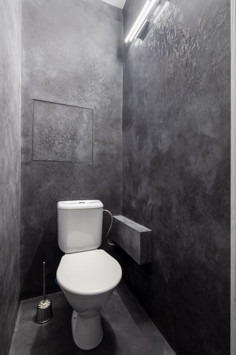 Koupelna a WC, betonová stěrka (lesk)