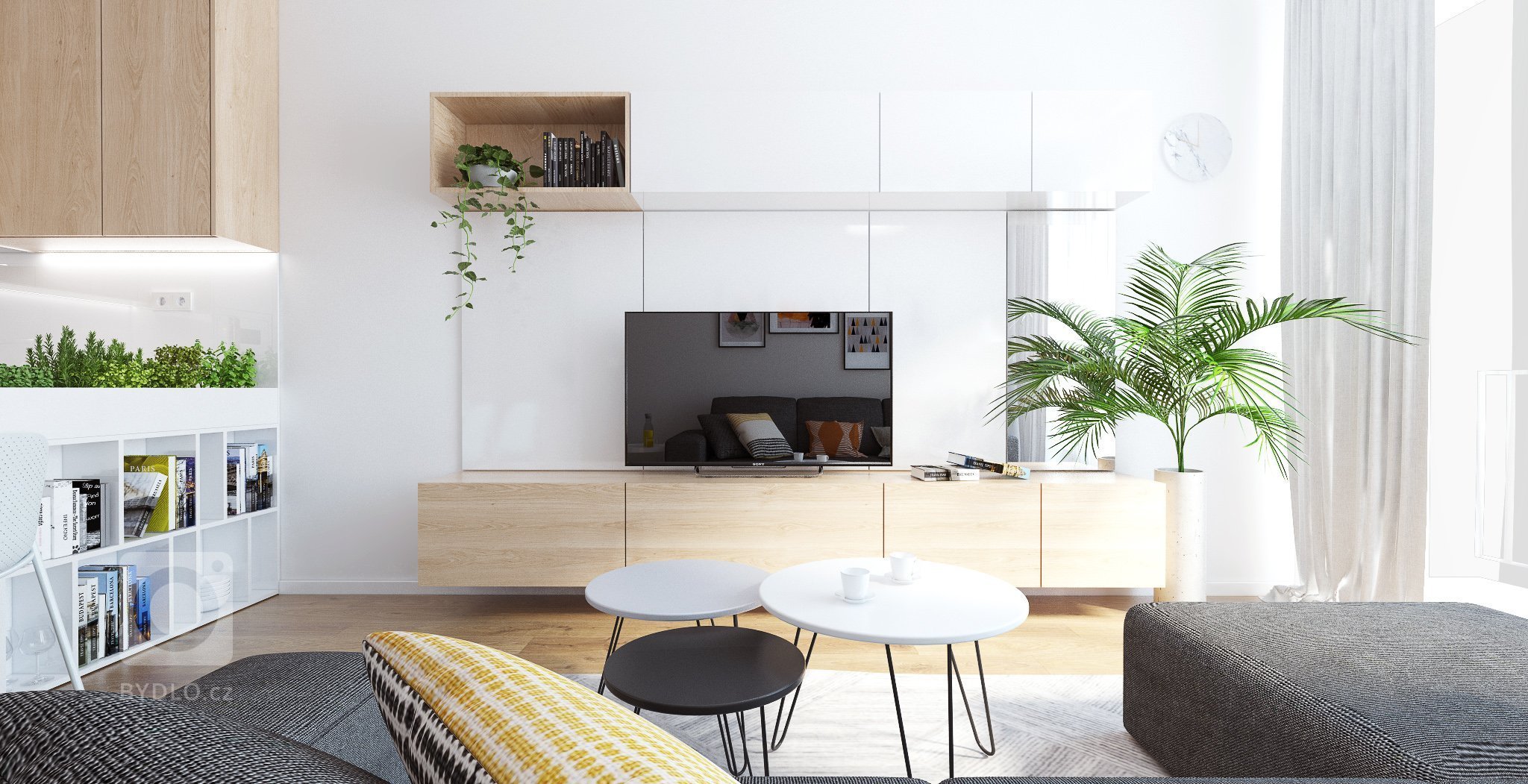 Denná zóna dvojizbového bytu v obľúbenom projekte Slnečnice bola navrhnutá nadčasovo. Kombinácia bielej a dreva je preferovaná najmä preto, že poskytuje…