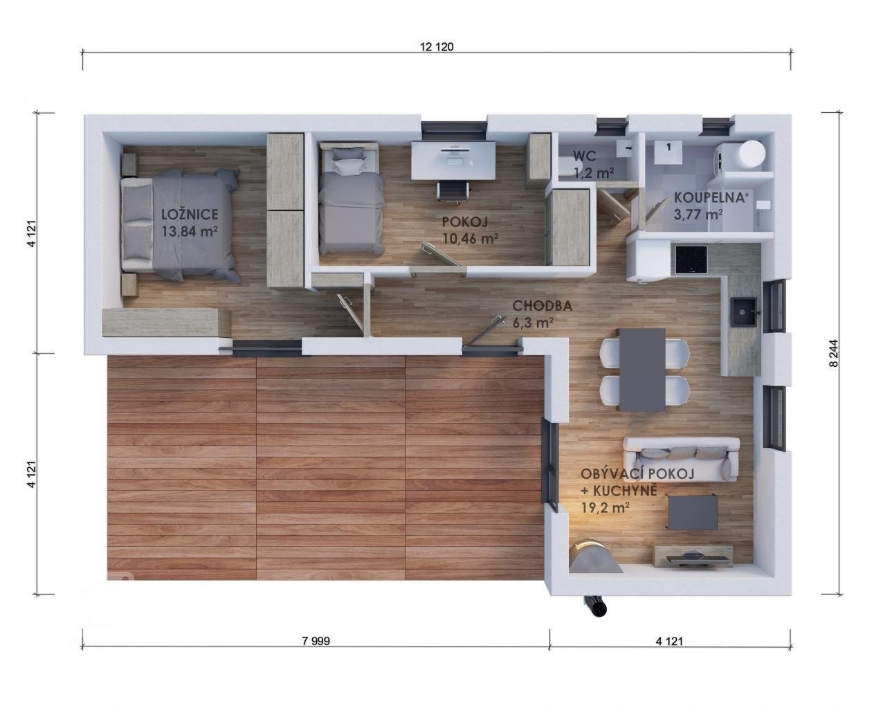 Typová dřevostavba Easy 64 byla naprojektována jako menší alternativa k oblíbeným dvoumodulovým stavbám do tvaru L či T pro zájemce kteří nepotřebují 4+KK a…