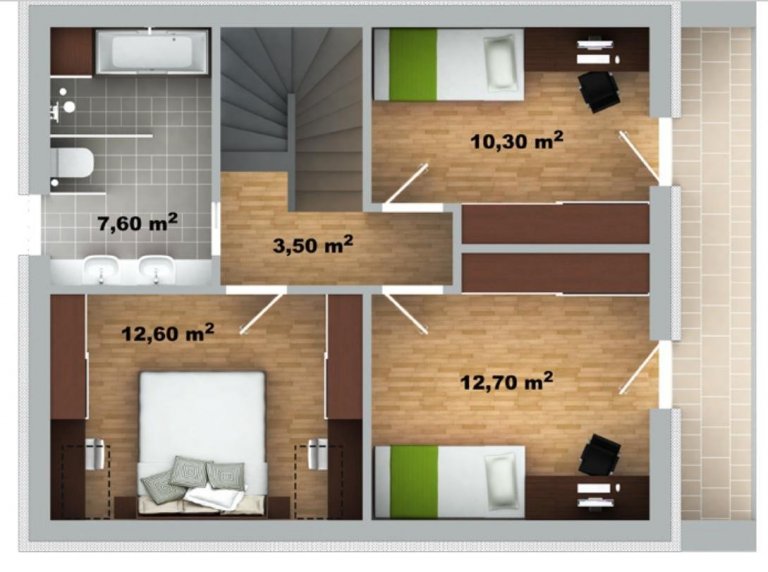Dvoupatrový dům pro větší rodinu 5+KK , který&nbsp;jsme postavili v krásné obci Nováčady na Slovensku. Užitná plocha domu je&nbsp;104,6 m2&nbsp;a zastavěná…