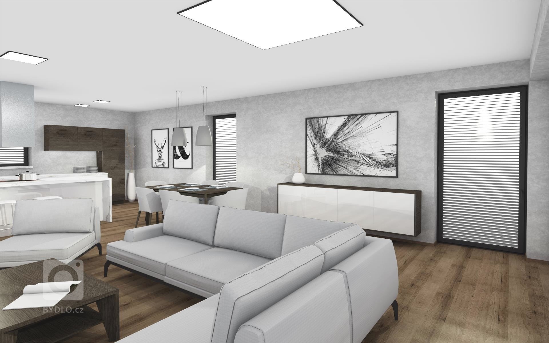 Ukázka zpracované vizualizace interiéru vybaveného zcela dle INTERIOR CONCEPTU HANÁK. Vše dokonale sladěno od jednoho výrobce. Dveře SPACE, kuchyně SIMPLE,…