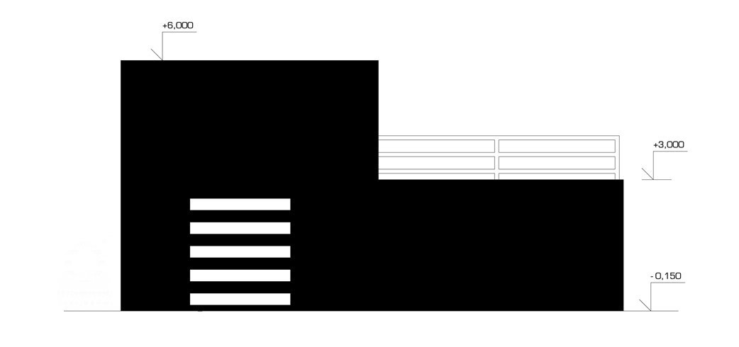 Jednoduchý rodinný dům je vytvořen z několika standartizovaných modulů. Základní modul 3x3m je akcentován na fasádě a tvoří řád, který je na několika místech…
