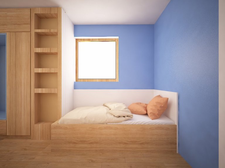 Interiér developerského bytu v Praze. Návrh je kombinací minimalistického ortogonálního přístupu s hravými asytmetrickými prvky. Netradiční je umístění otáčecí…