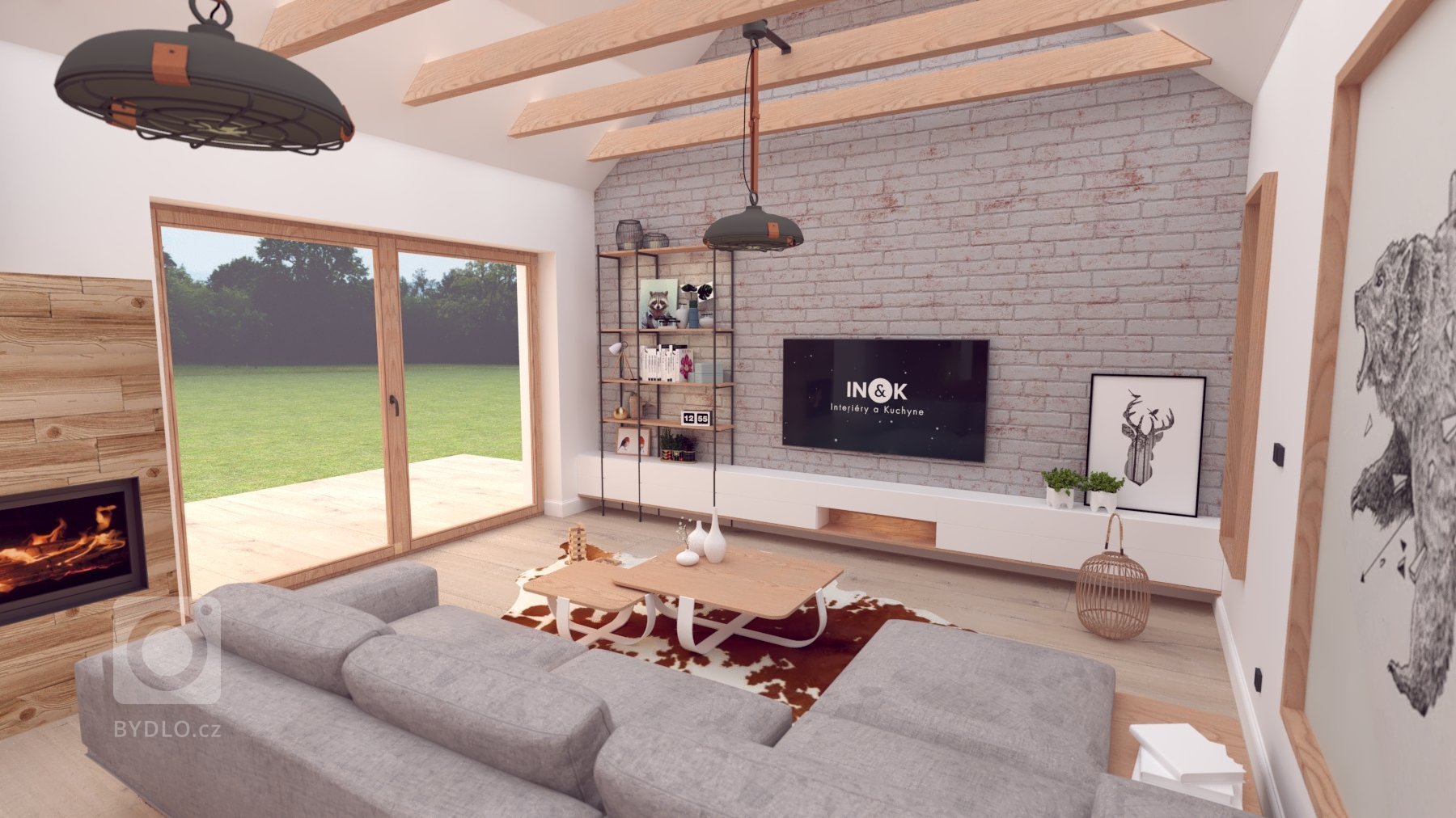 Projekt, v ktorom sa nám prelínajú viaceré štýly&nbsp;od industriálneho cez škandinávsky až po eklektický. Asi najlepšie ho vyjadruje veľký obraz medveďa…