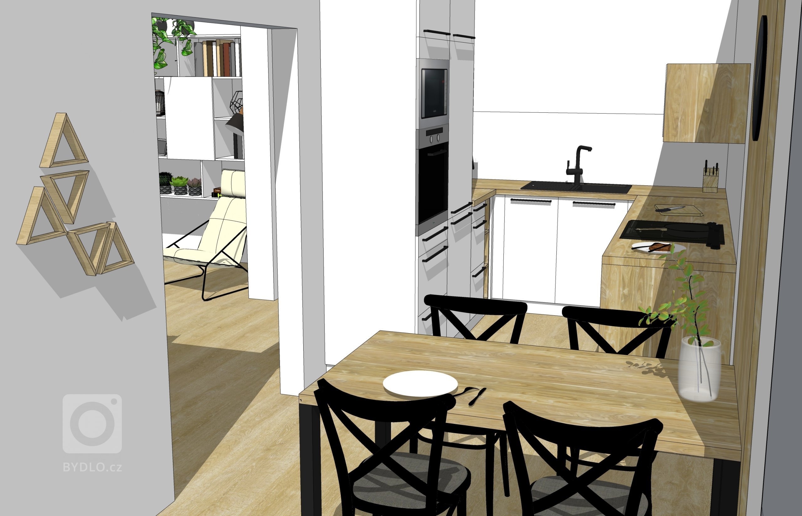 BYT V PANELOVÉM DOMĚ - ZMĚNA DISPOZICE, NÁVRH KUCHYNĚ A OBÝVÁKU
Jednalo se o kompletní rekonstrukci velkého bytu, kde jsme řešili především zásadní změnu…