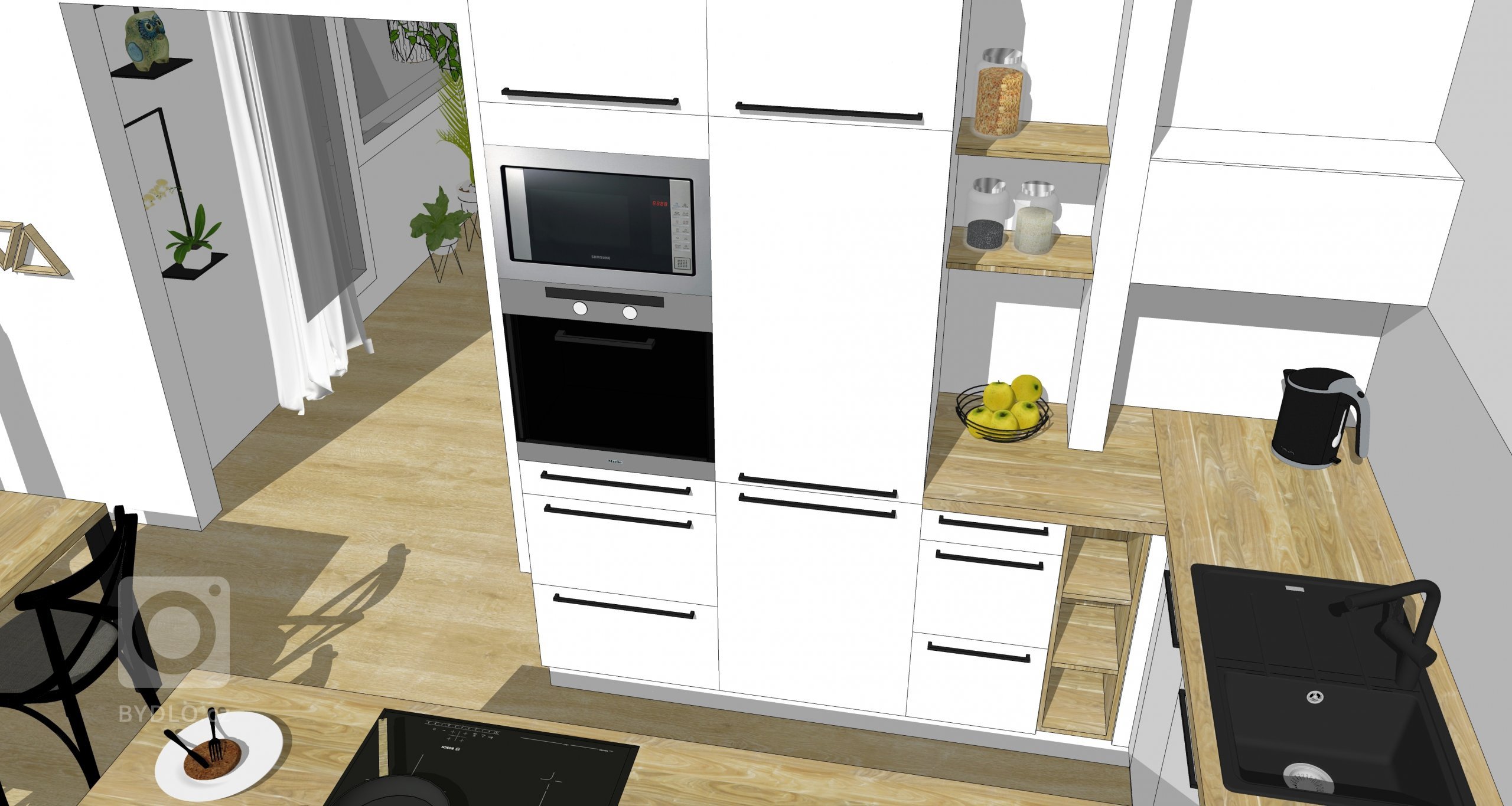 BYT V PANELOVÉM DOMĚ - ZMĚNA DISPOZICE, NÁVRH KUCHYNĚ A OBÝVÁKU
Jednalo se o kompletní rekonstrukci velkého bytu, kde jsme řešili především zásadní změnu…