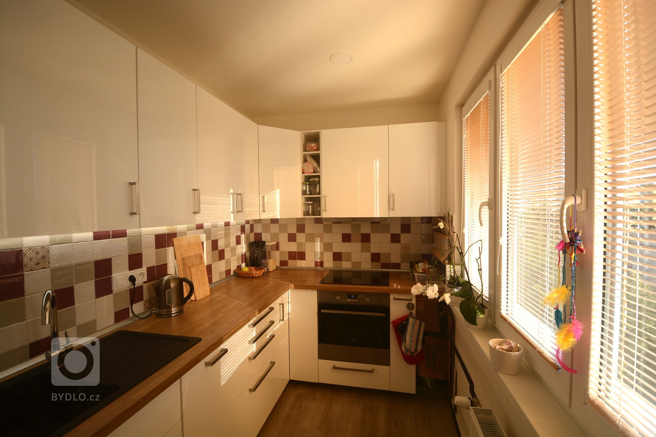 Kuchyně poskytuje dostatek prostoru pro vaření