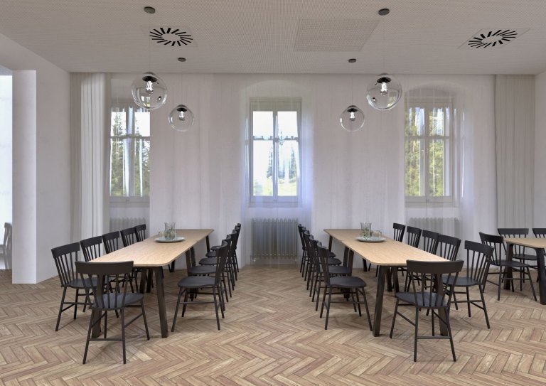 Rekonstrukce&nbsp;interiéru restaurace a kulturního domu v&nbsp;Dolním Dvořišti se nese v&nbsp;duchu klasické venkovské hospody. První podlaží slouží jako…