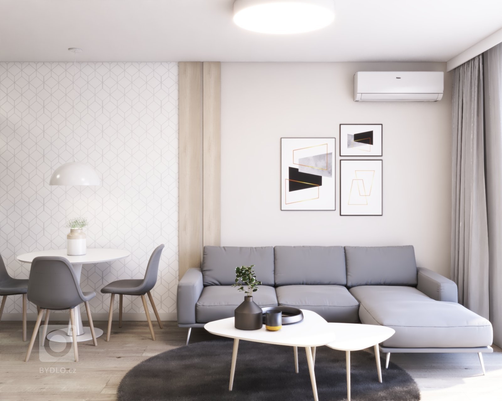 Návrh dvojizbového bytu v projekte Tammi od spoločnosti YIT. Interiér som ladila do svetlých tónov v kombinácii s drevom. Byt disponuje dostatkom úložného…