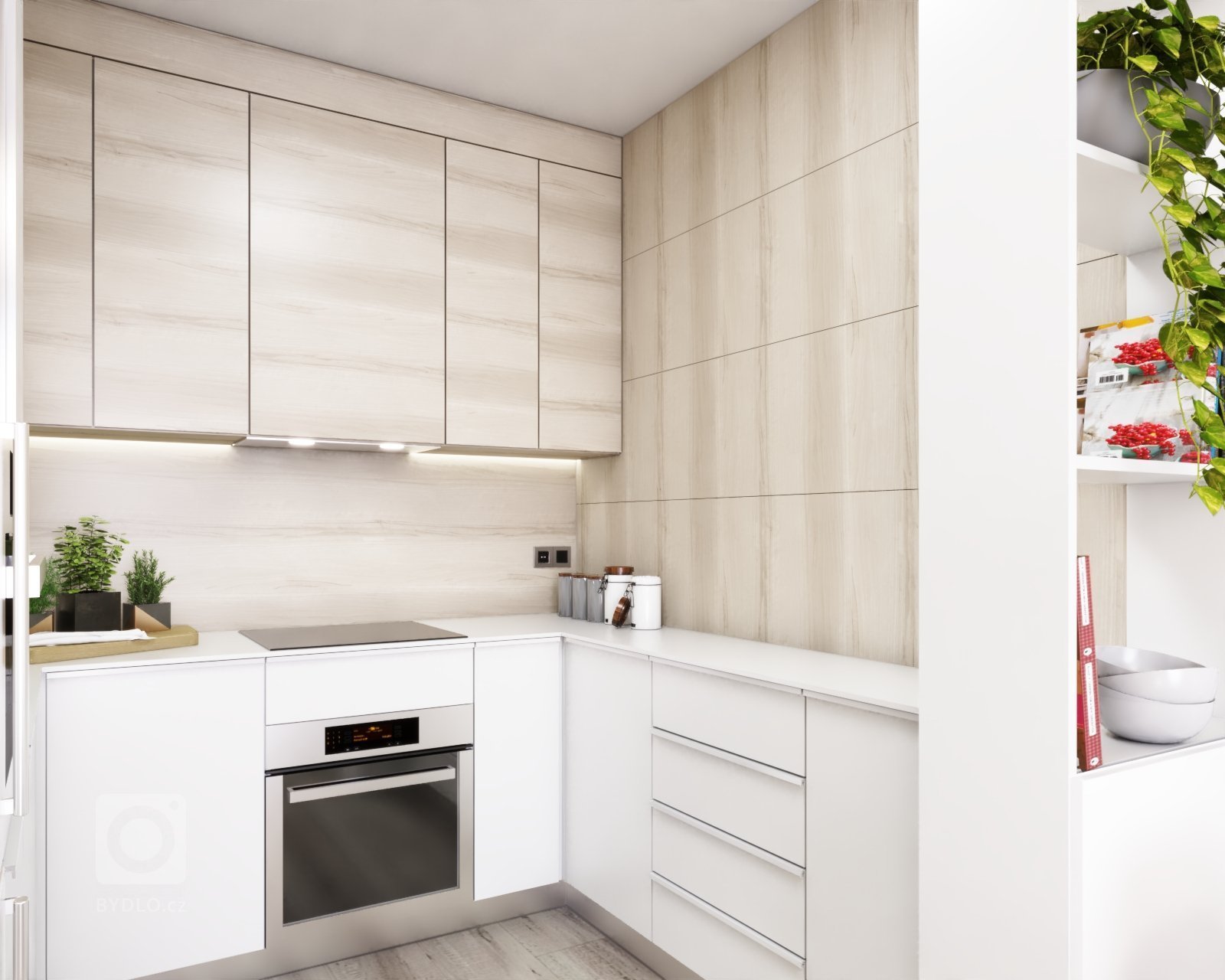 Návrh dvojizbového bytu v projekte Tammi od spoločnosti YIT. Interiér som ladila do svetlých tónov v kombinácii s drevom. Byt disponuje dostatkom úložného…