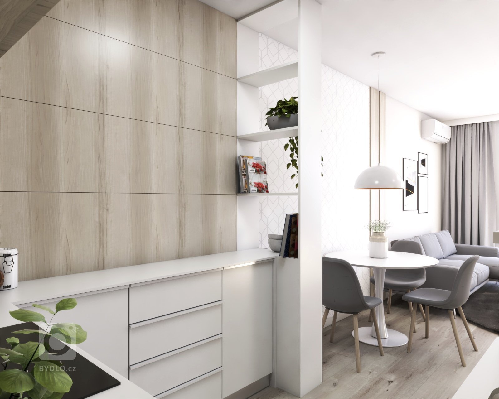 Návrh dvojizbového bytu v projekte Tammi od spoločnosti YIT. Interiér som ladila do svetlých tónov v kombinácii s drevom. Byt disponuje dostatkom úložného…