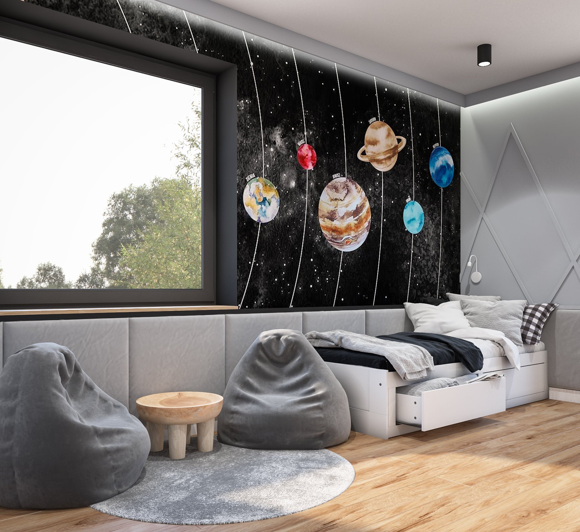 Elegantní interiér v šedých tónech