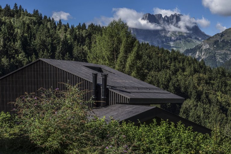 Horská chata v Chamonix s výhledem na Mont Blanc