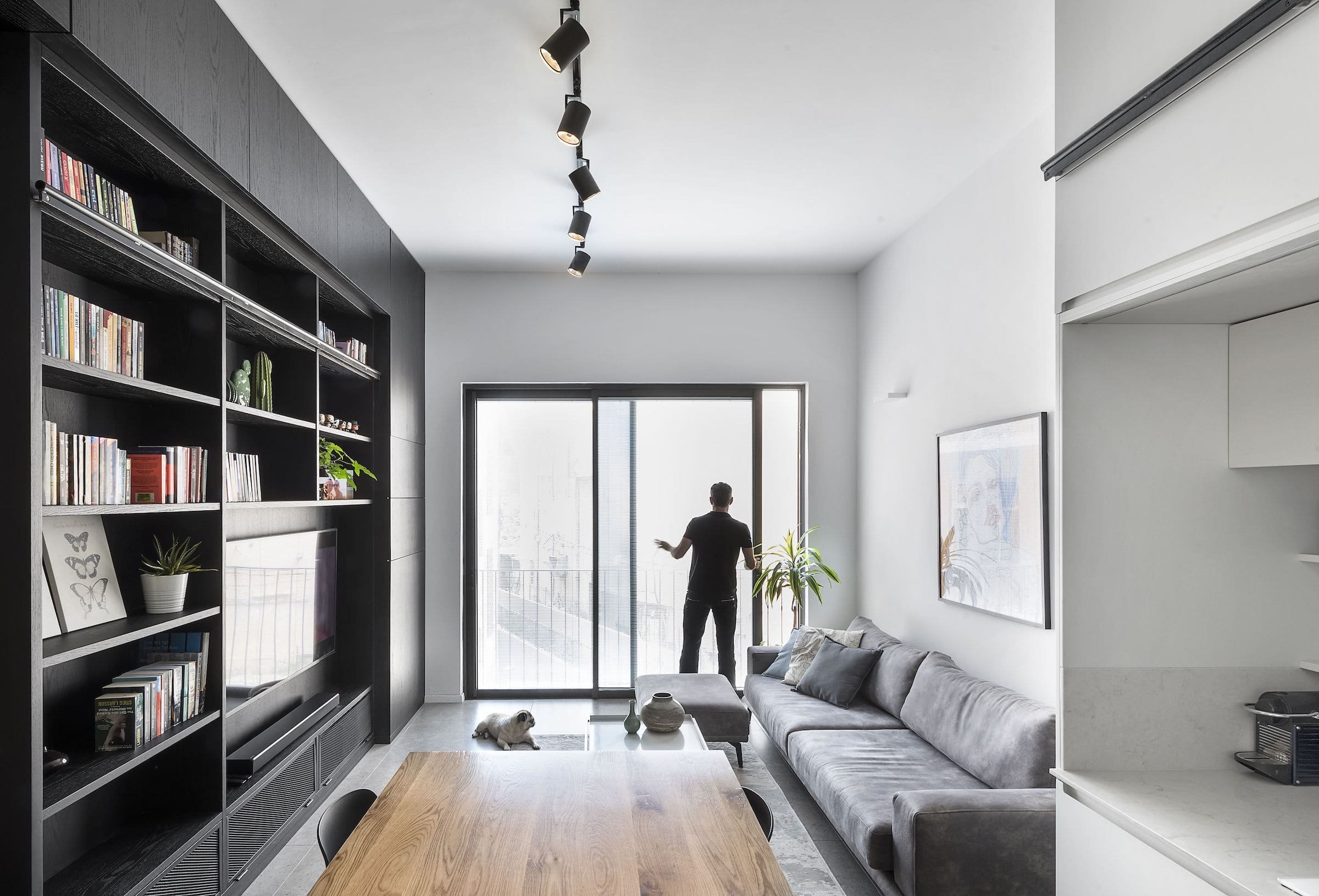 Malé bydlení pro dva muže a psa na 44 m2