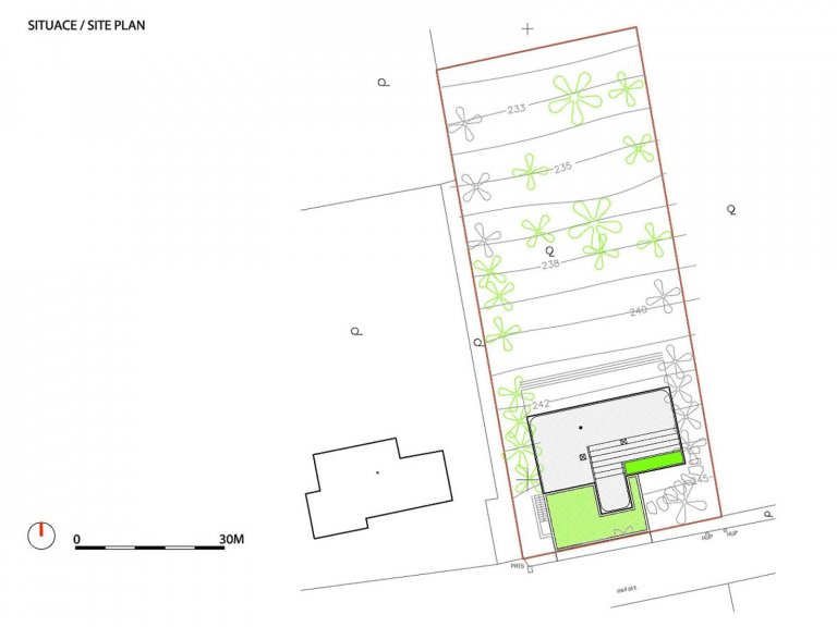 Originální dům na svažitém pozemku