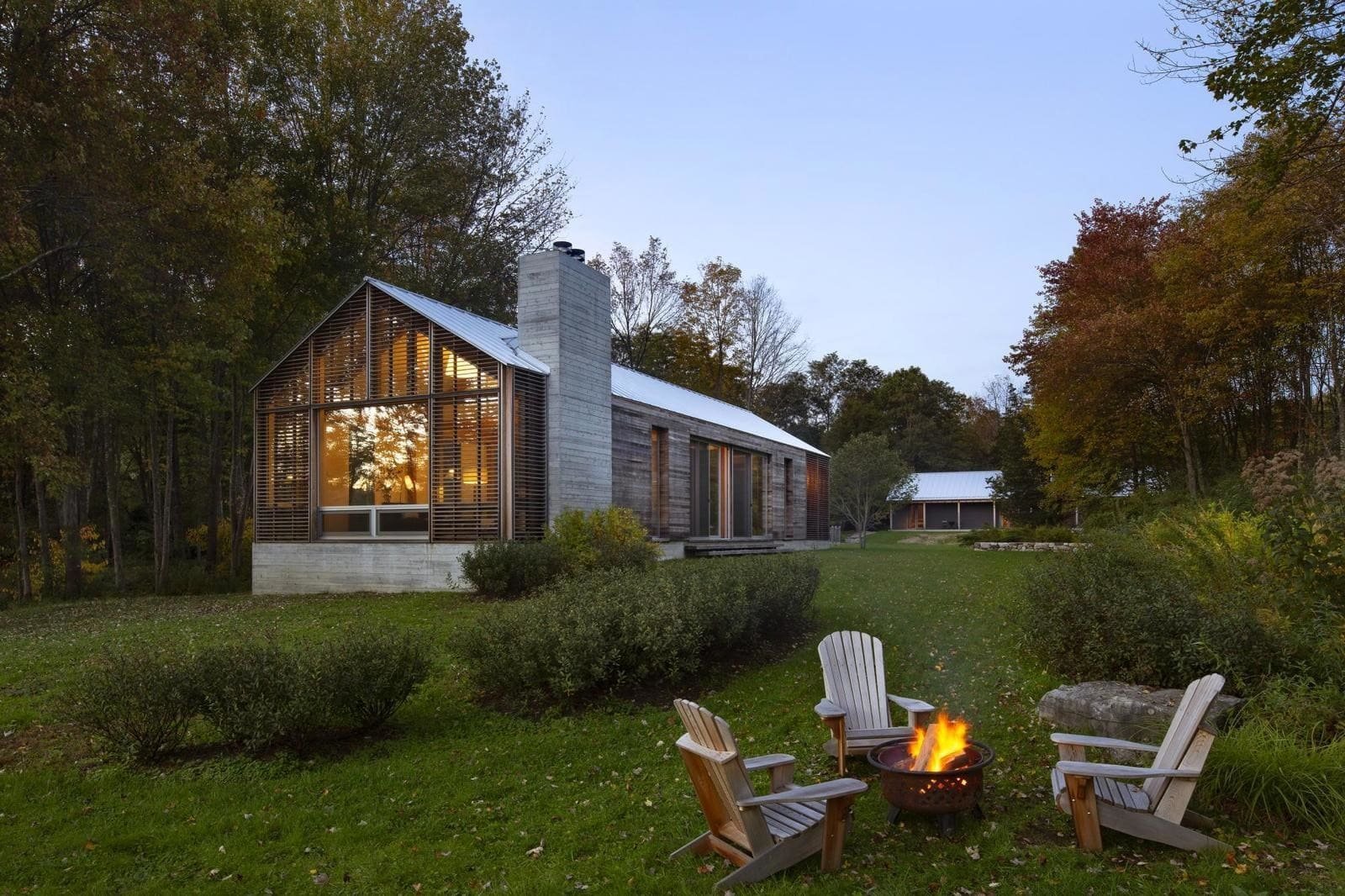 Prefabrikovaný prázdninový dům v Hudson Valley