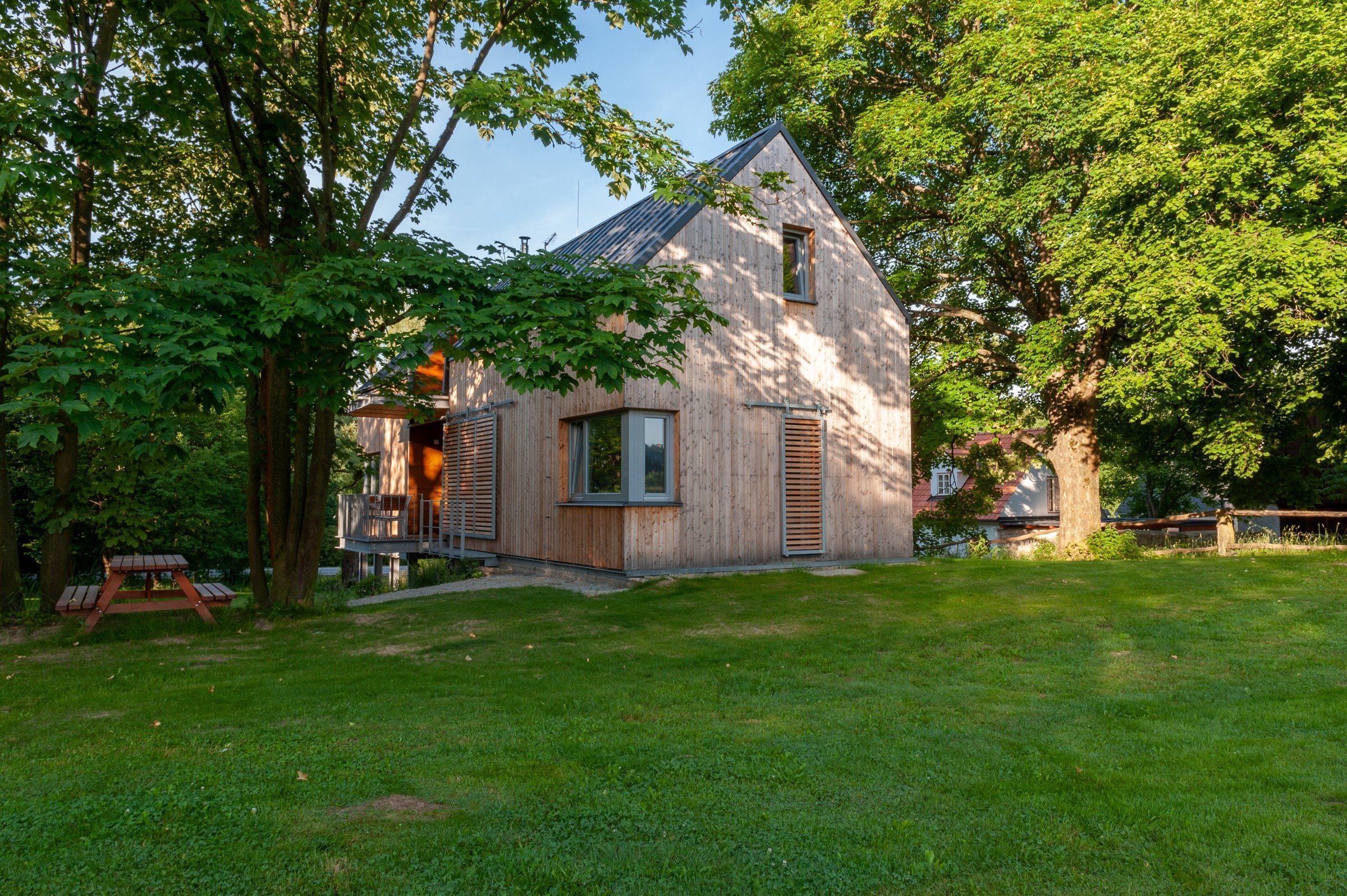 Rekreační dům s jezírkem v České Kanadě