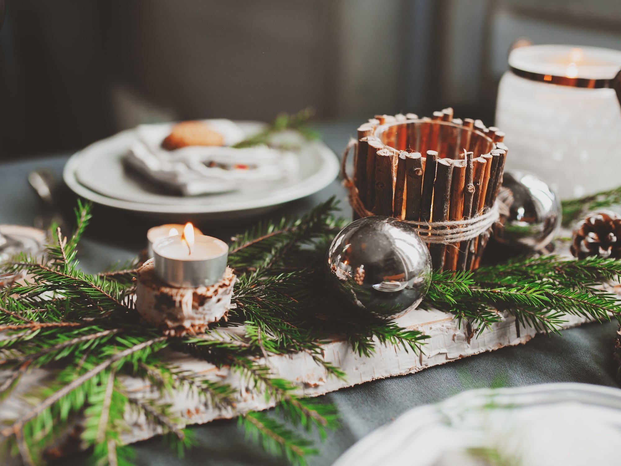 Vánoční prostírání stolu