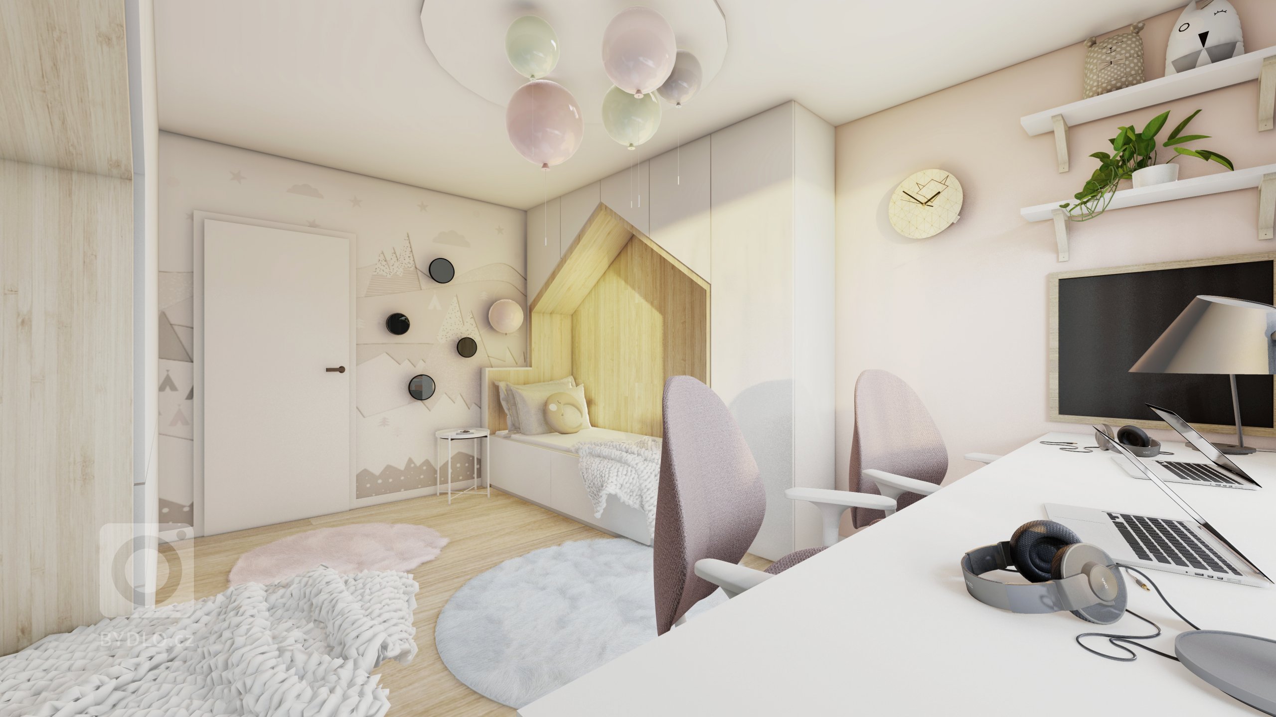 Dětské pokoje jsou navrženy pro malé děti, ale požadavek rodičů byl takový, aby byly pokoje pro děti zajímavé i&nbsp;v&nbsp;pozdějším věku, kdy budou žáci…