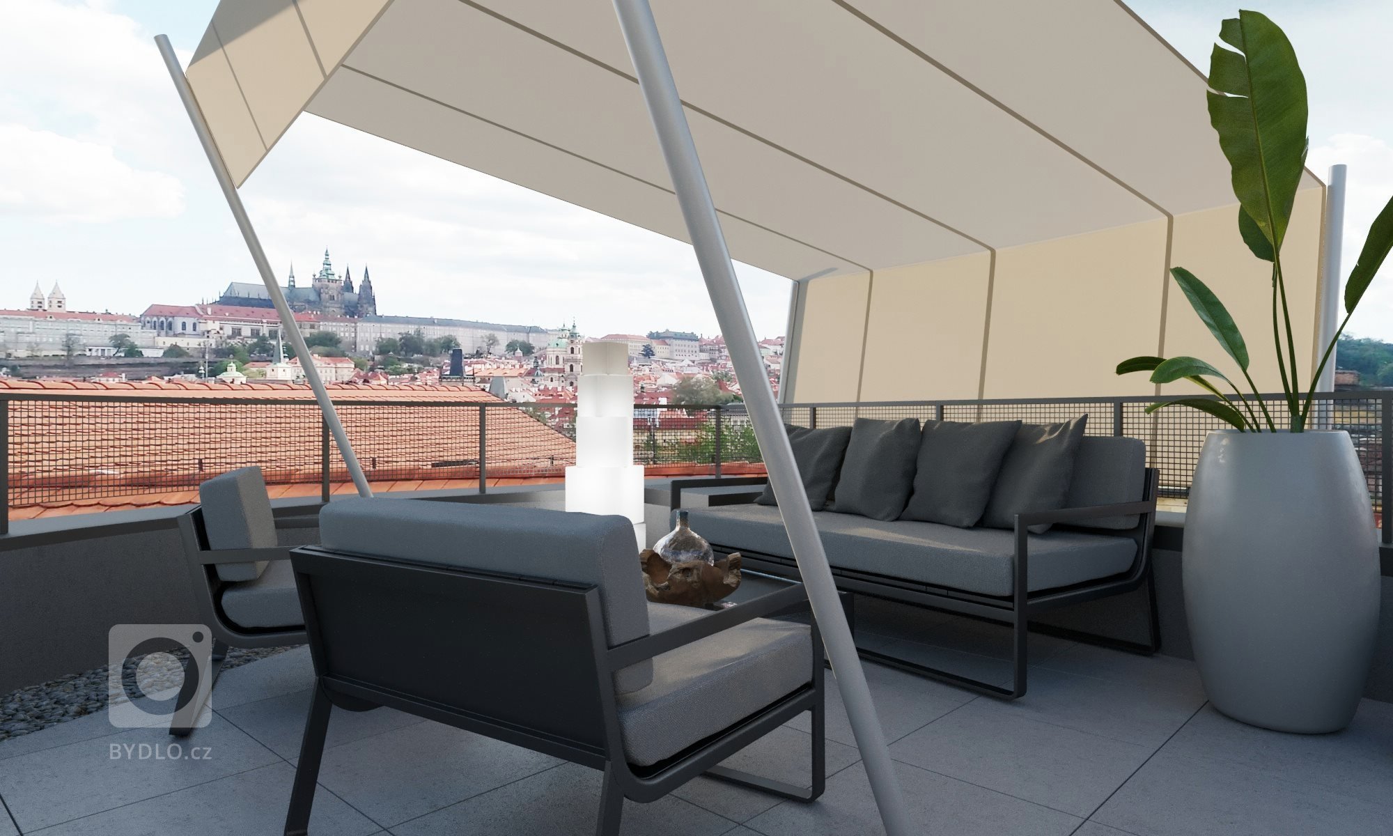 Některé byty, zvlášť ty podkrovní, mají své zvláštnosti, třeba v podobě střešních teras&hellip; Překvapením bylo, že dříve tu místo terasy stála půlkulatá věž,…