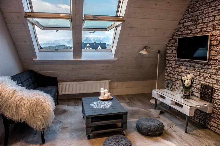 Střešní apartmán s výhledem na Vysoké Tatry