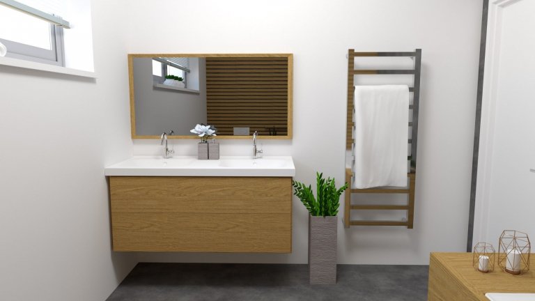 Vizualizace interiéru pro mladý pár.&nbsp;

V tomto ineriéru jsme volili&nbsp;teplý odstín&nbsp;dřeva na podlaze v kombinaci betonové stěrky v tmavě šedém…