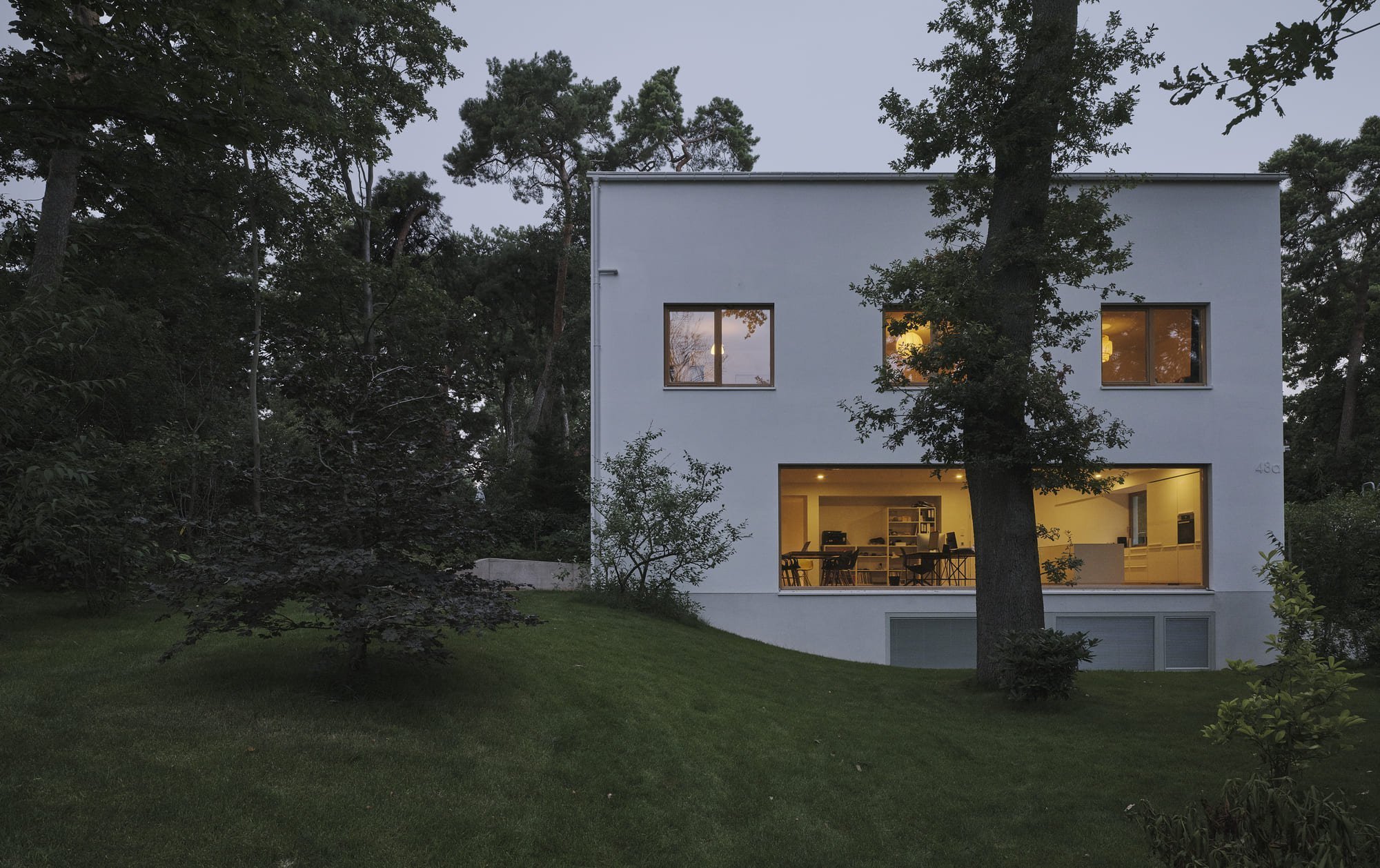 Bílý dům mezi stromy