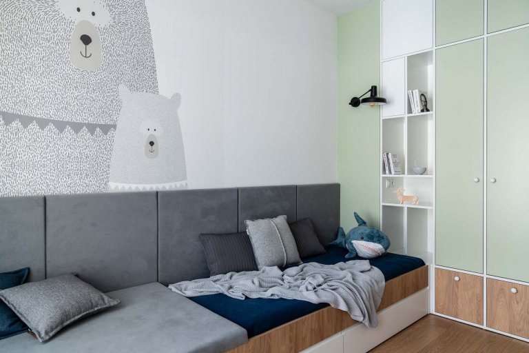 Moderní pojetí bytu v pastelových barvách