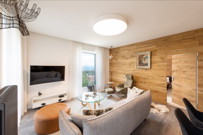 Apartmán ve Vysokých Tatrách s důrazem na přírodní materiály