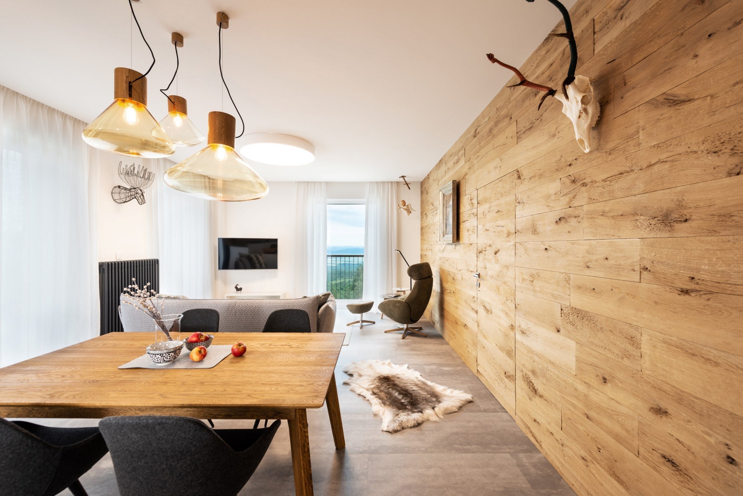 Apartmán ve Vysokých Tatrách s důrazem na přírodní materiály