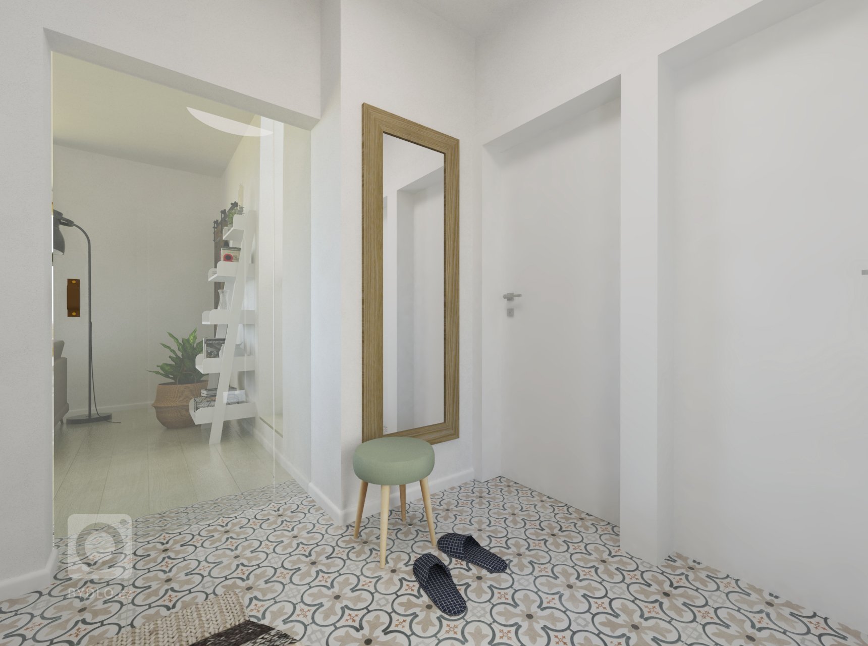 Interiér prízemia novostavby s nádychom provensálskeho štýlu. Biela kuchynská linka s masívnou drevenou pracovnou doskou je doplnená o dizajnový digestor a…