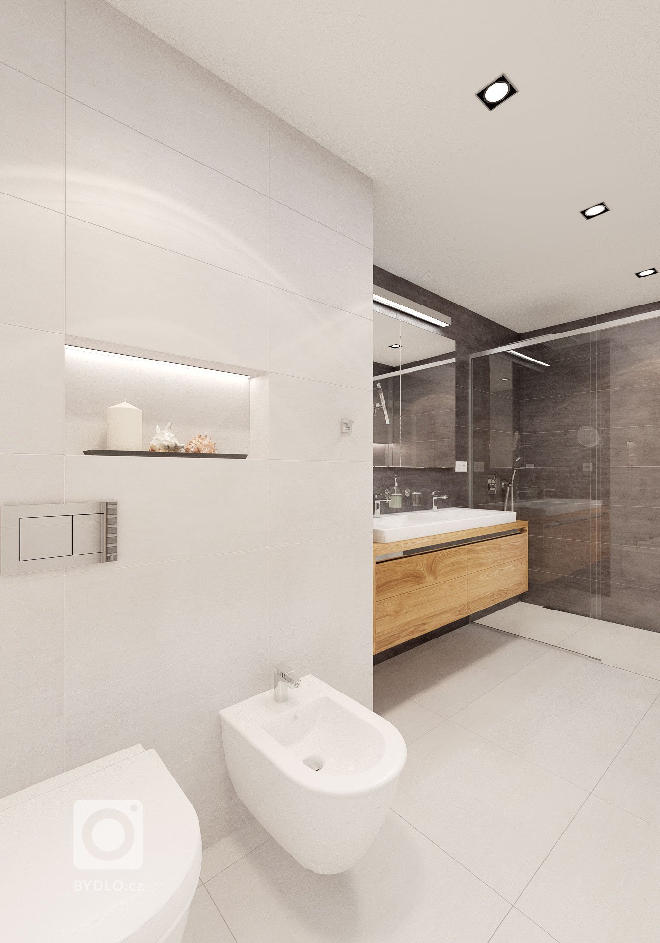 Návrh interiéru bytu s&nbsp;exkluzivním výhledem na&nbsp;přírodu i&nbsp;město. Návrh interiéru je v&nbsp;moderním a&nbsp;vzdušném stylu s&nbsp;převládající…