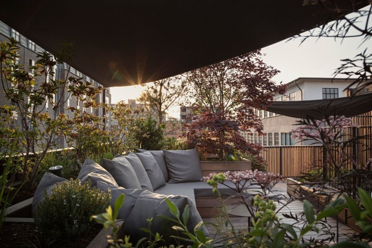 Dům, kde se ocel mísí se zelení