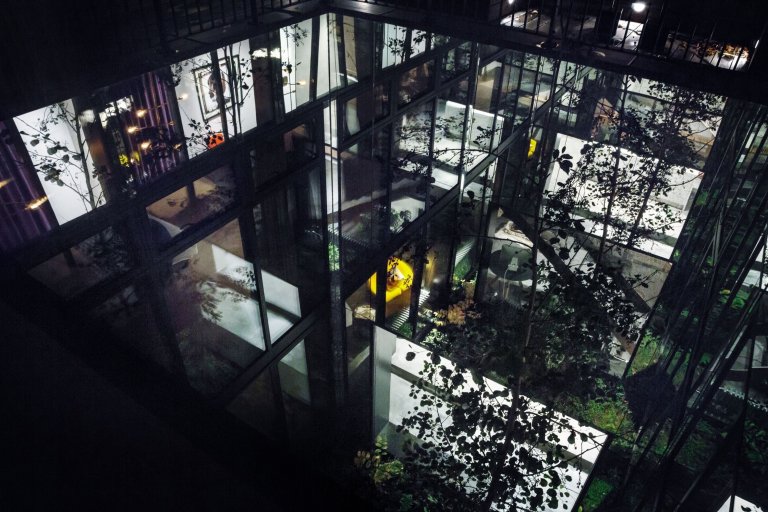 Dům, kde se ocel mísí se zelení