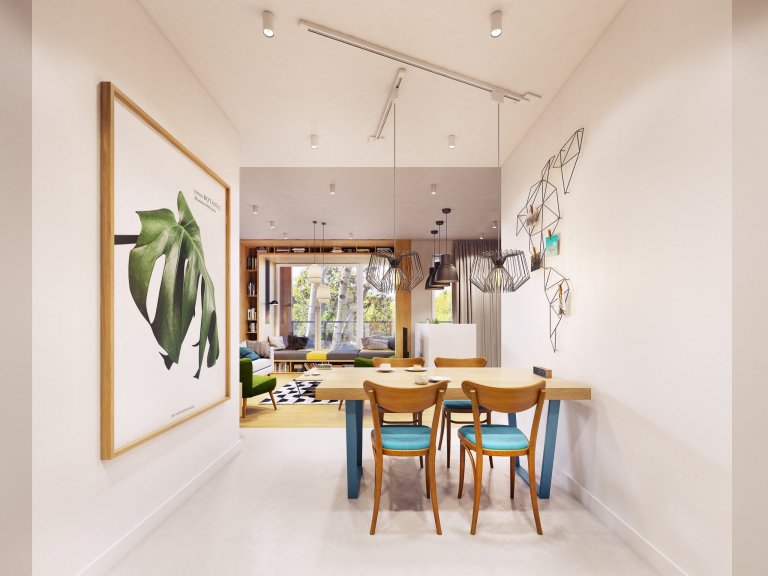 Funky moderní interiér s přírodními akcenty