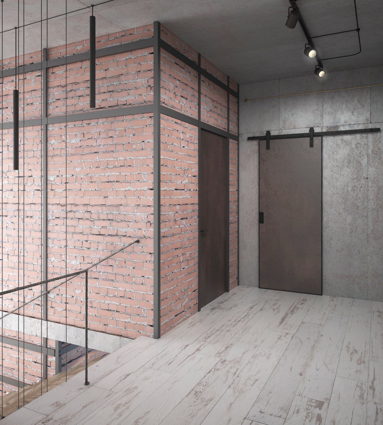 Industriální bydlení s teplými tóny v Minsku