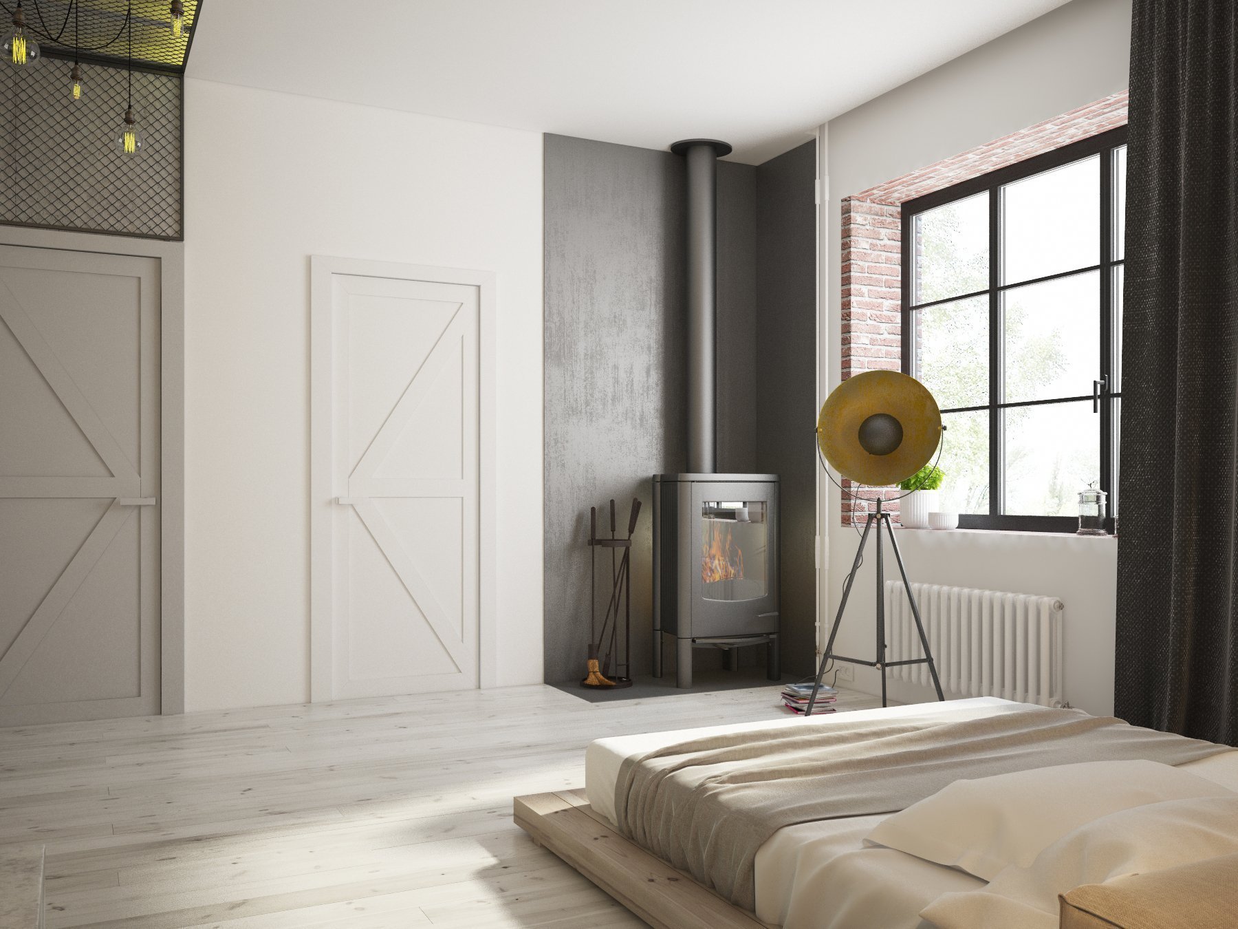 Industriální bydlení s teplými tóny v Minsku