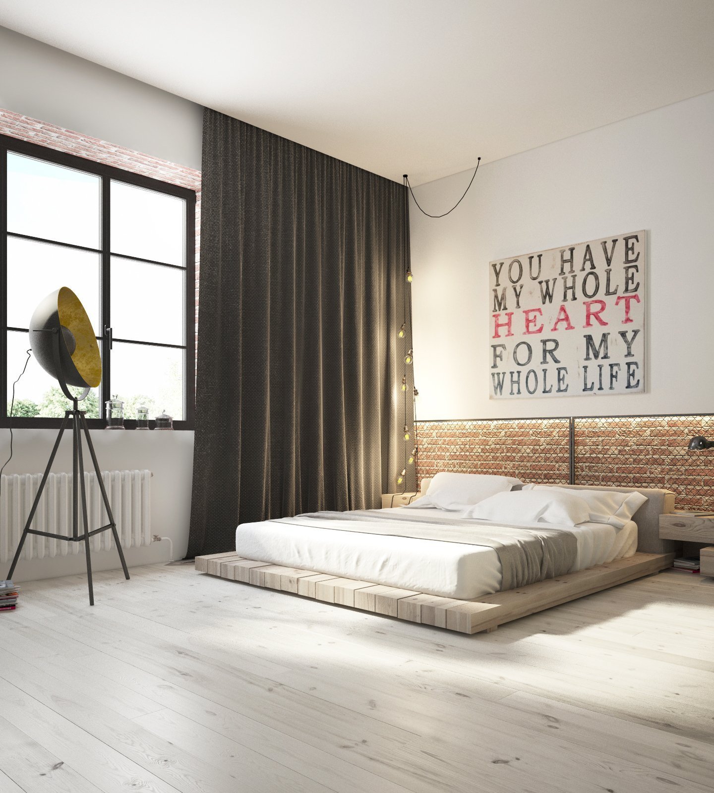 Industriální bydlení s teplými tóny v Minsku