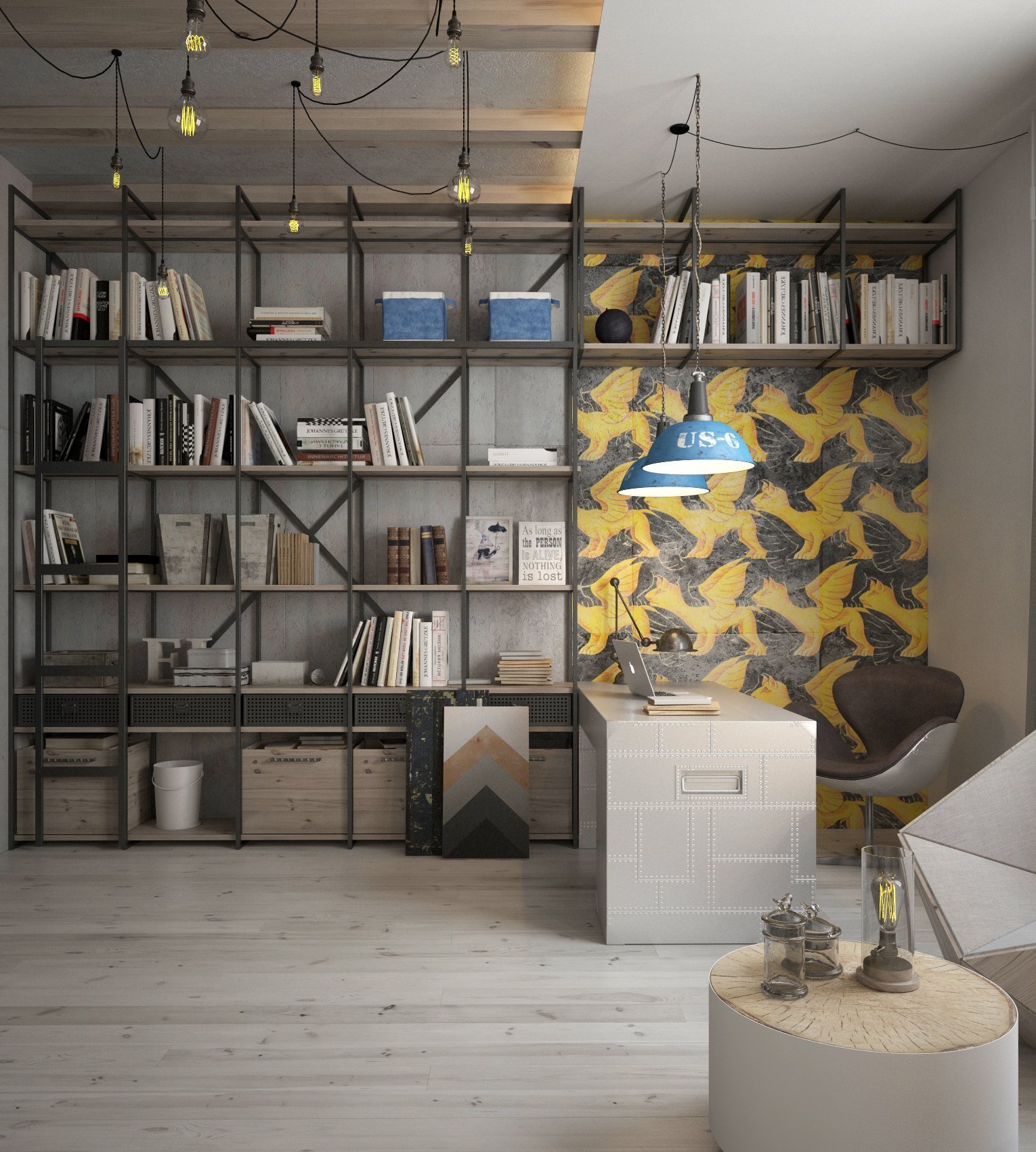 Industriální bydlení s teplými tóny v Minsku