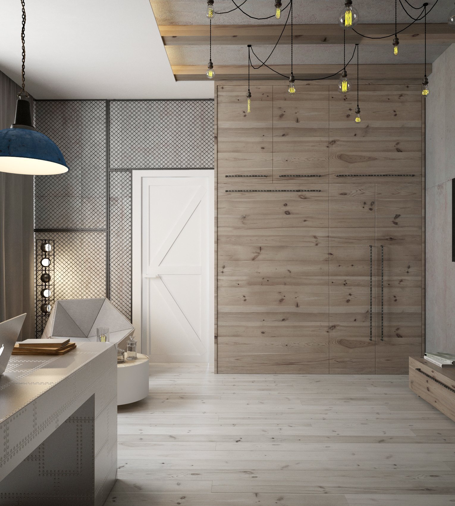 Industriální bydlení s teplými tóny v Minsku