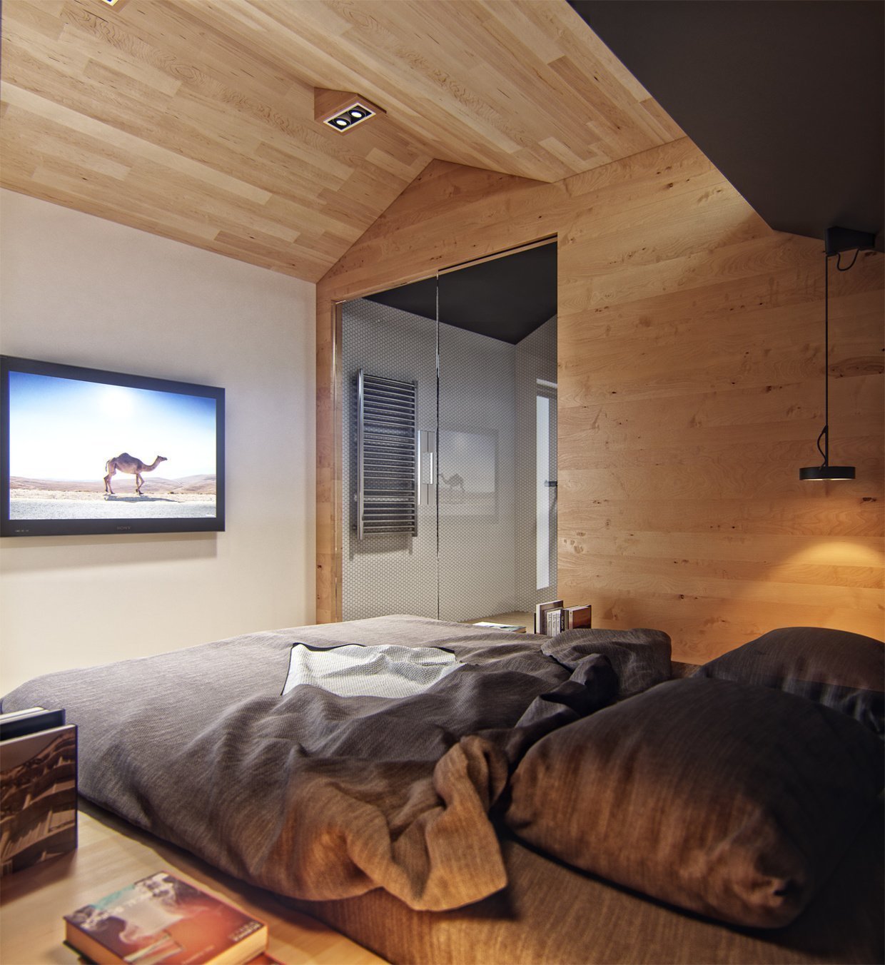 Malý mezonet skrývající moderně zařízený interiér