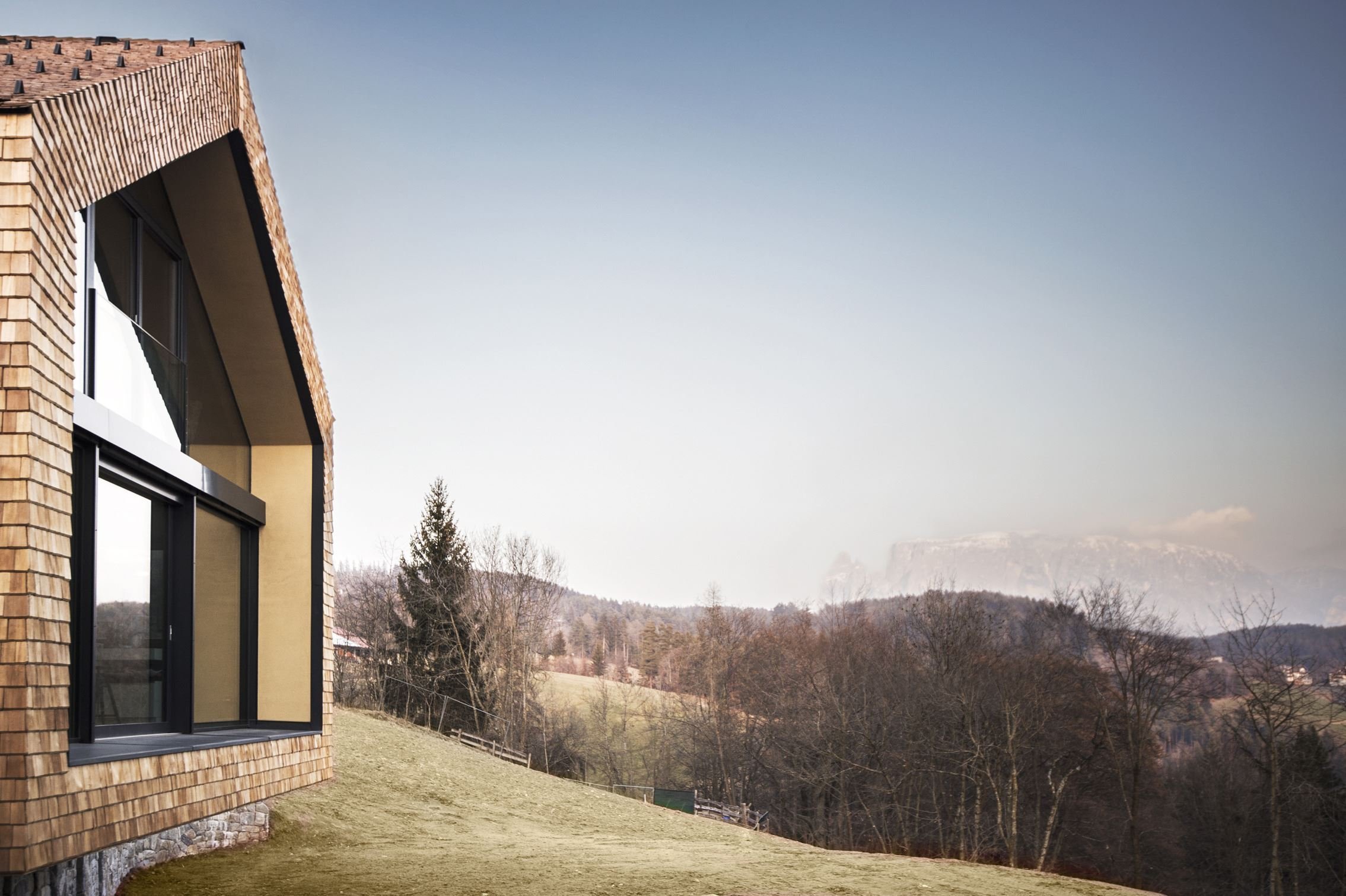Vila v bývalém lomu s výhledem na Dolomity