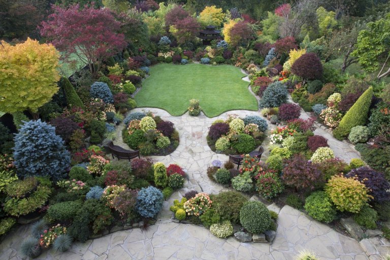 Oceňovaná zahrada hraje všemi odstíny podzimních barev