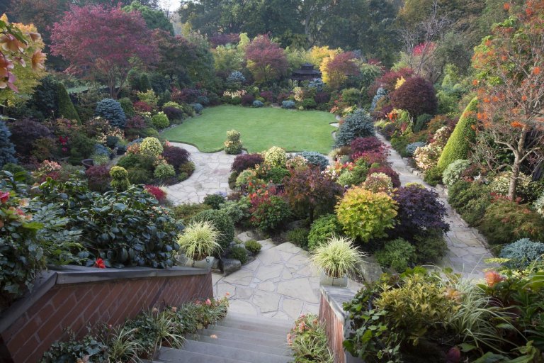 Oceňovaná zahrada hraje všemi odstíny podzimních barev