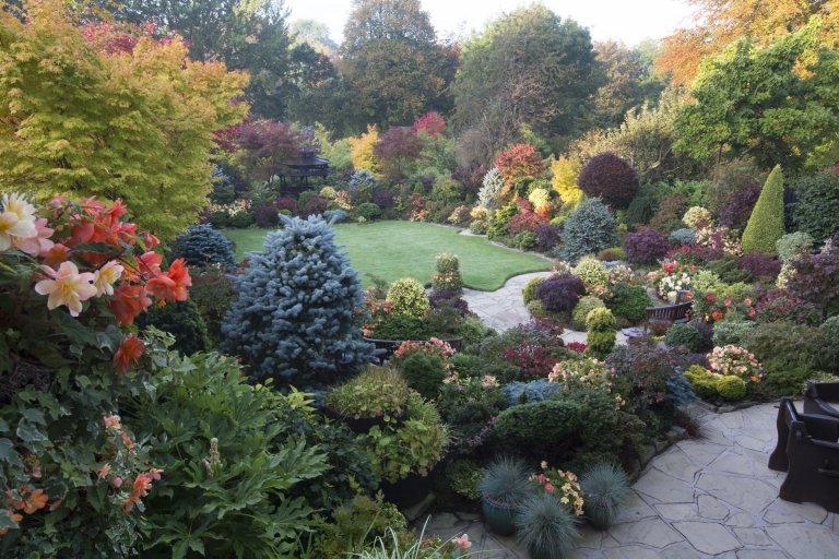 Oceňovaná zahrada hraje všemi odstíny podzimních barev