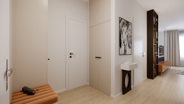 Predstavujeme vám luxusný interiérový design bytu ve Sky parku z interiérového štúdia&nbsp;PRUNUS.&nbsp;Terakotová farba v harmonickom interiéri navodí dobrú…