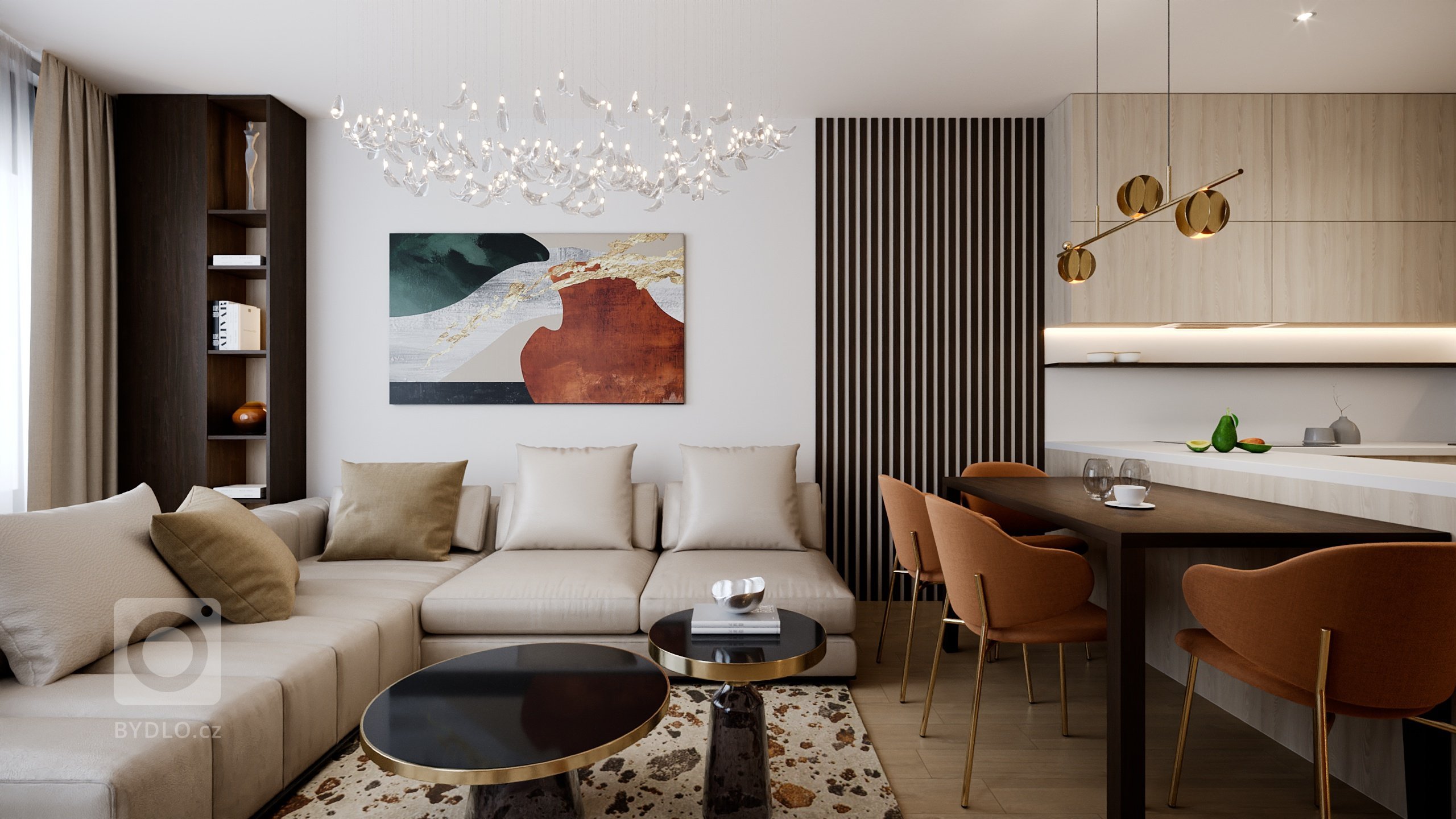 Predstavujeme vám luxusný interiérový design bytu ve Sky parku z interiérového štúdia&nbsp;PRUNUS.&nbsp;Terakotová farba v harmonickom interiéri navodí dobrú…