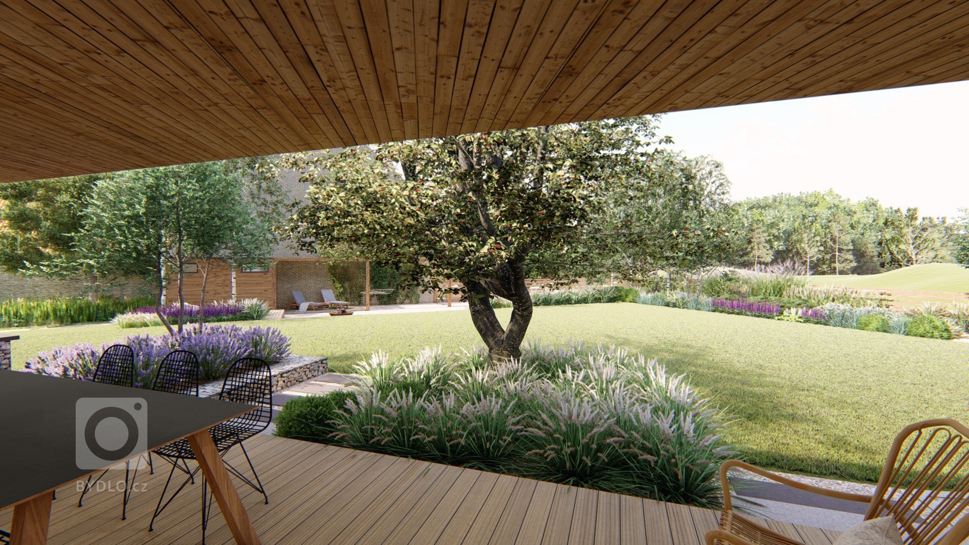 Pozemek, na kterém se nachází nová zahrada, se nachází v malém městečku, které se nachází přibližně 30 km od Prahy v blízkosti přírody. Samotný dům má velmi…